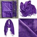 Schal im Pashmina Stil Shiny Paisley 180x70cm einfarbig Ethno Boho Halstuch