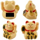 Glückskatze Mini Maneki-Neko Wohlstand Solar 5cm...