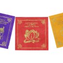 Gebetsflagge Chakra Botschaften Lotus Papier 11x11cm bunt Fahnenkette Girlande Chakrafarben