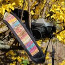Local Womens Handicrafts Kameragurt schwarz bunt Tragegurt Ersatzgurt Riemen