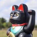 Lucky cat - Maneki Neko - Waving cat - 15 cm - black