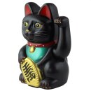 Lucky cat - Maneki Neko - Waving cat - 15 cm - black