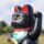 Lucky cat - Maneki Neko - Waving cat - 15 cm - black