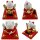 Lucky cat white solar 8cm kimono Maneki-Neko waving cat Lucky cat