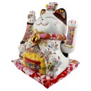 Glückskatze Maneki-Neko Familie Porzellan 30cm...