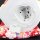 Lucky cat Maneki-neko waving cat family porcelain 30cm white waving cat