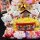 Lucky cat Maneki-neko waving cat family porcelain 30cm white waving cat