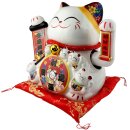 Glückskatze Maneki-neko Winkekatze aus Porzellan...