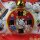 Glückskatze Maneki-neko Winkekatze aus Porzellan 26cm weiß winkende Katze