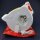 Glückskatze Maneki-neko Winkekatze aus Porzellan 26cm weiß winkende Katze