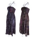 Kleid - Neckholder - Gummismok - Patchwork - dünne...