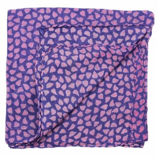 Baumwolltuch - Herzen - purpur - quadratisches Tuch