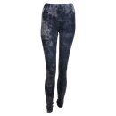 Leggings - Batik - Landscape - black - grey L/XL