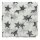 Cotton Scarf - Stars 8 cm white - grey - squared kerchief