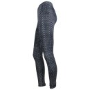 Leggings - Batik - Flower of life - schwarz - grau
