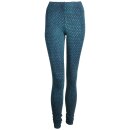 Leggings - Batik - Flower of life - black - turquoise