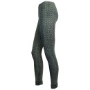 Leggings - Batik - Flower of life - black - green-poison green