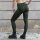 Leggings - Batik - Flower of life - black - green-poison green