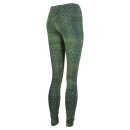 Leggings - Batik - Ornamental skin - black - green S/M