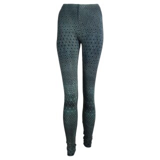 Leggings - Batik - Ornamental skin - black - green-poison green L/XL