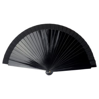 Fan frond single color black simple foldable fan hand fan