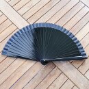 Fan frond single color black simple foldable fan hand fan