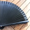 Fan frond single color black simple foldable fan hand fan
