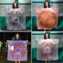 Cotton cloth Mandala with fringes 100x100cm neckerchief square cloth scarf