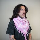 Kufiya pink white Shemagh Arafat scarf
