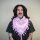 Kufiya pink white Shemagh Arafat scarf