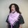 Kufiya pink white Shemagh Arafat scarf