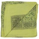 Cotton Scarf - Indian pattern 1 - yellow light 2 - squared kerchief