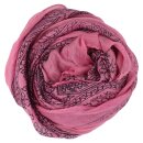 Cotton Scarf - Indian pattern 1 - pink 2 - squared kerchief