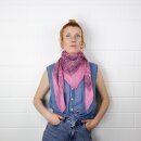 Cotton Scarf - Indian pattern 1 - pink 2 - squared kerchief