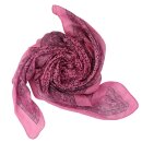 Cotton Scarf - Elephant - pink - black - squared kerchief