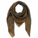 Cotton scarf - Indian pattern 1 - brown Lurex multicolor...