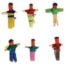 6 pieces of worry dolls 2.5cm worry eaters in a bag...
