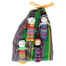 4 pieces of worry dolls 5.5cm worry eaters in a bag fabric dolls