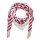 Cotton Scarf - geometrical pattern 05 - white - magenta-red - squared kerchief