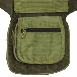 Gürteltasche - Kurt - Kord grün - Bauchtasche - Hüfttasche