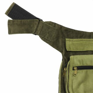 Gürteltasche - Kurt - Kord grün - Bauchtasche - Hüfttasche