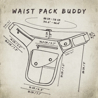 Gürteltasche - Buddy - Muster 01 - Bauchtasche - Hüfttasche