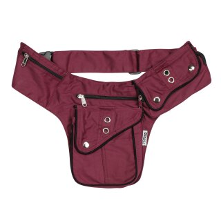 Gürteltasche - Frank - rot-bordeaux - Bauchtasche - Hüfttasche mit mehreren Taschen