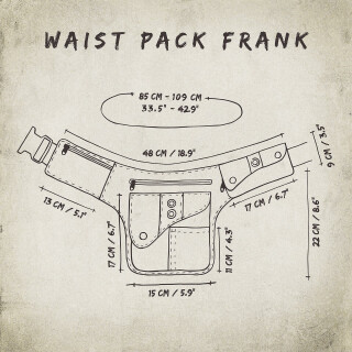 Gürteltasche - Frank - rot-bordeaux - Bauchtasche - Hüfttasche mit mehreren Taschen