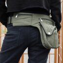 Gürteltasche - Frank - grün-oliv - Bauchtasche - Hüfttasche mit mehreren Taschen