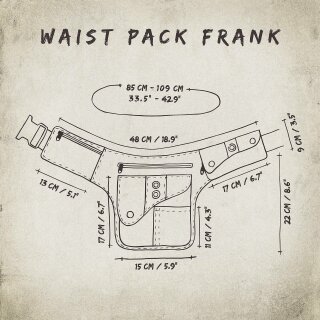 Gürteltasche - Frank - blau - Bauchtasche - Hüfttasche mit mehreren Taschen