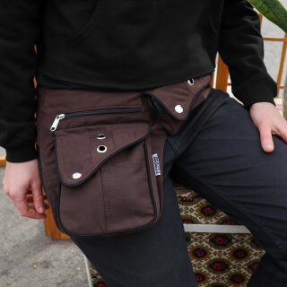 Gürteltasche - Frank - braun - Bauchtasche - Hüfttasche mit mehreren Taschen