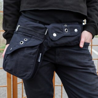 Gürteltasche - Frank - schwarz - Bauchtasche - Hüfttasche mit mehreren Taschen