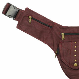 Gürteltasche - Peter - rot-bordeaux - Bauchtasche - Hüfttasche mit mehreren Taschen