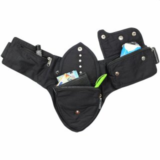 Gürteltasche - Peter - schwarz - Bauchtasche - Hüfttasche mit mehreren Taschen